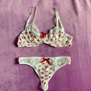Red rose and white set